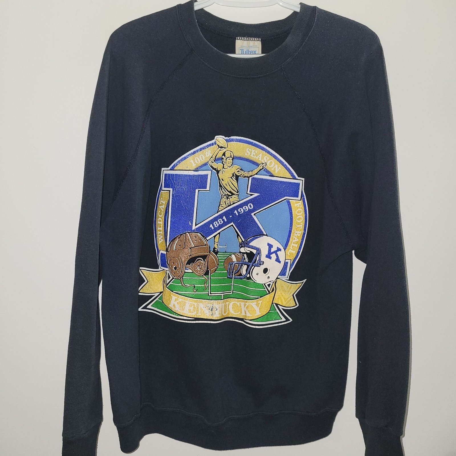Vintage Kentucky Wildcats 100th Football Season Sweatshirt Size Large Usa Made